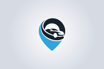 Modern navigation logo designed for transport, ride-sharing, and map services.