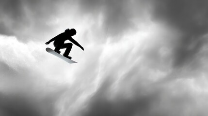 Action packed snowboarding visual perfect for extreme sports branding and global athletic campaigns.