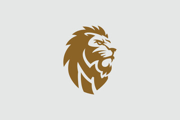 Elegant lion logo representing leadership, authority, confidence, and prestige.