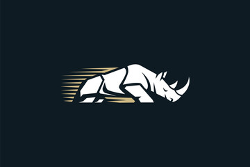 Dynamic rhino logo expressing speed, force, and unstoppable energy.