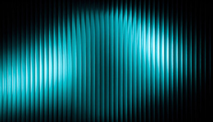Vibrant cyan and teal neon stripes with dark rhythmic pattern