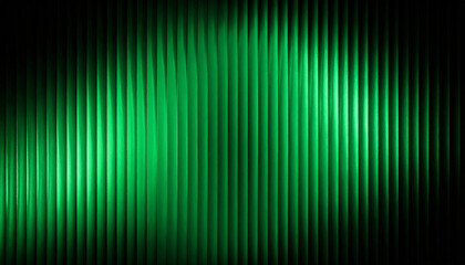 Vibrant green neon stripes with dark rhythmic pattern