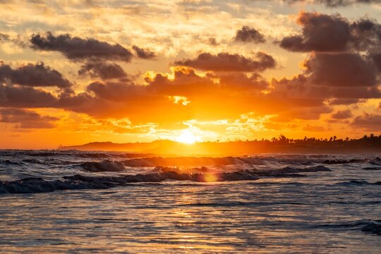 Sunrise above sea