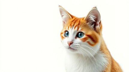 Obraz premium Illustration of a cute red cat, for greeting cards or invitations