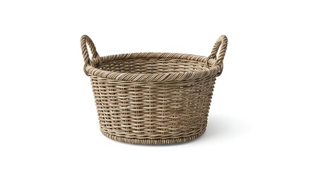 Obraz premium empty wicker basket