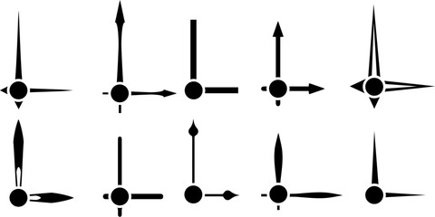 Clock arms icons