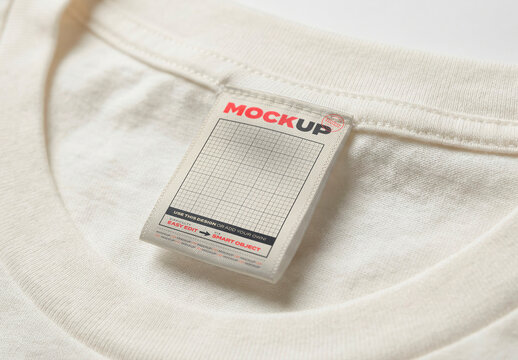 Vertical Inside Shirt Label Mockup