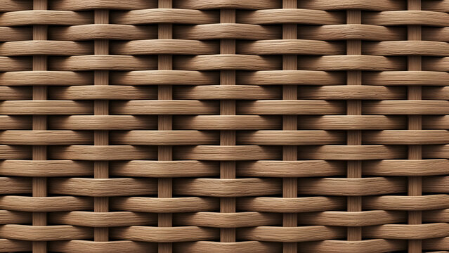 Close-up Of Brown Woven Patio Furniture Texture