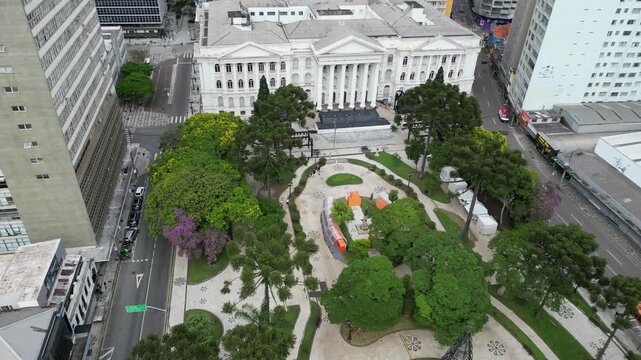 Vis&atilde;o a&eacute;ra da Cidade de Curitiba, Paran&aacute; Brasil
