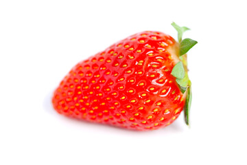 Ripe strawberries isolated on a white background, fruit