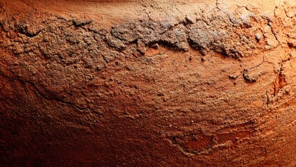 Textured Red Clay Soil Surface Detail