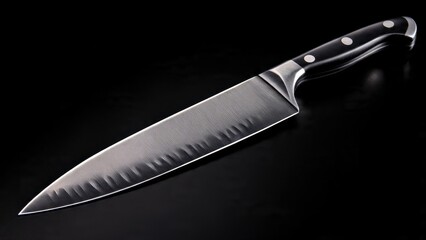 Chef's Knife on Black Surface
