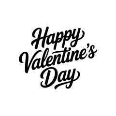 Obraz premium Happy Valentine's Day lettering card. Valentine pink and red quotes round badge. Groovy retro vintage hippie 70s 80s aesthetic message. Cute love hearts concept text shirt design and print vector.
