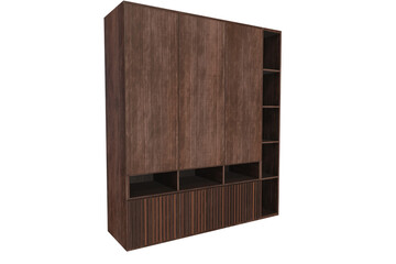 Modern Dark Wood Wardrobe / Armoire 3D Model