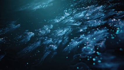 Fototapeta premium Mystical Underwater Bioluminescence
