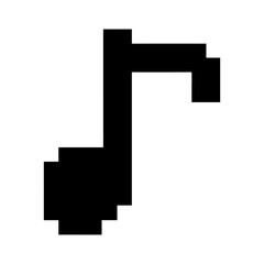 Obraz premium PNG Black musical note symbol