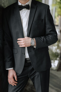 Stylish fashionable modern classic men's jacket. Business dress code