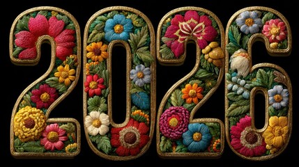 Festive design celebrating the 2026 New Year, featuring vibrant elements and joyful decorations that capture the excitement of the occasion.