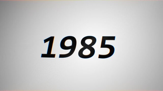 1985 Retro Computer Screen Typing Animation With Blinking Cursor and Analog Glitch