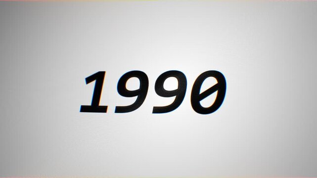 1990 Vintage Computer Screen Typing Animation With Blinking Cursor and Digital Distortion