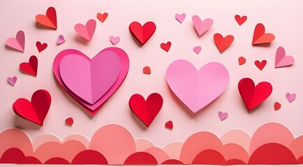 red hearts background