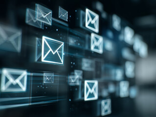 Professional visualization of online fraud detection and phishing prevention systems, highlighting secure digital communications