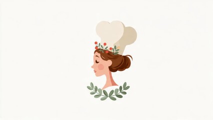 Illustration of a female cook