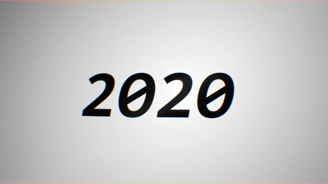 2020 Digital Interface Typing Animation With Blinking Cursor and Glitch Effect