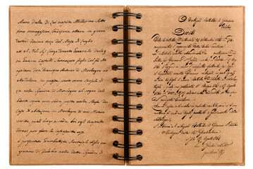 Vintage old open book