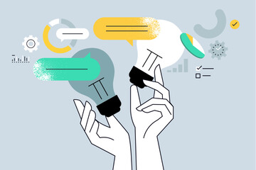 Fototapeta na wymiar Creative banner of startup. Vector illustrations for web banner, social media banner, business presentation, marketing material. 