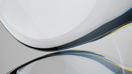 Abstract beautiful reflection and refraction glass. 3d rendering illustration not AI