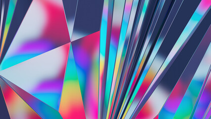 3d Abstract jewel tones background. Low poly futuristic crystal background. 3d rendering illustration not AI