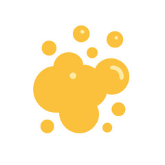 Beer Foam Splash Abstract Flat Vector Illustration