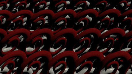 Obraz premium Abstract Interlocking Rings. Looped Chain Pattern 