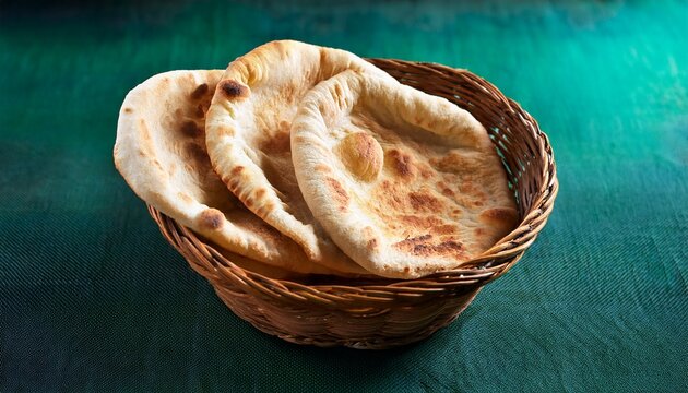 Flatbreads Sliced Arab Bread In A Basket