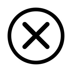 Obraz premium PNG Simple black circle cross