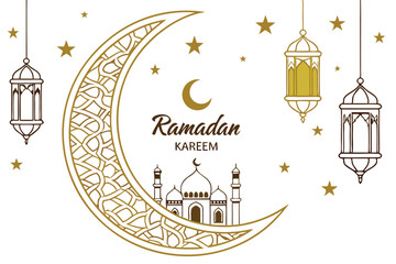 Sparkling Animation Of Golden Crescent Moon star