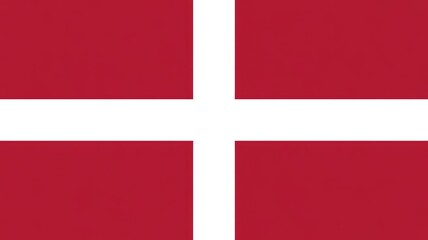 Obraz premium The national flag of Denmark, known as Dannebrog, featuring a red field with a white Scandinavian cross.