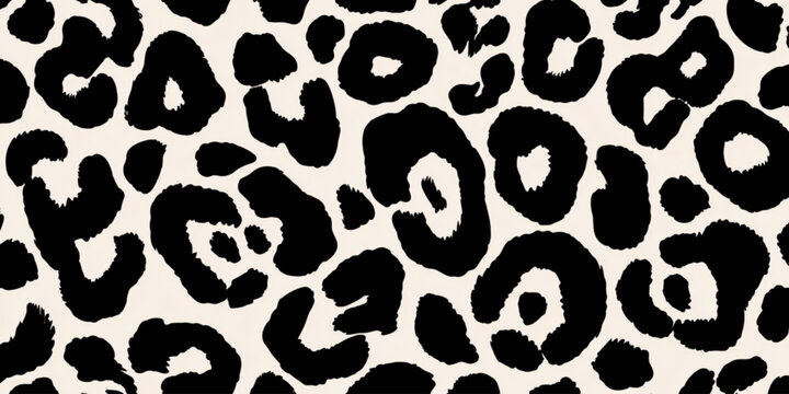 Black leopard spots on white background.