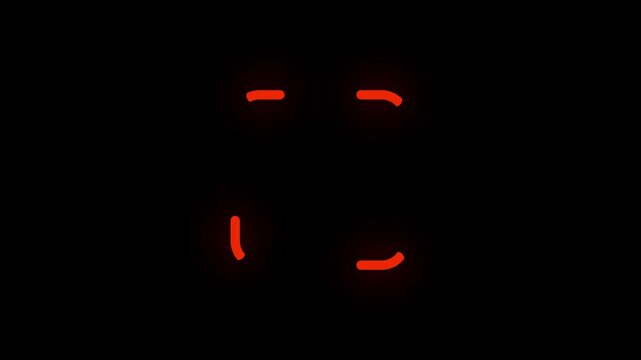 Face ID Failure Animation - Biometric Recognition Error and Access Denied Warning (4K Black Background)
