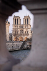 Creative view of Notre-Dame Cathedral in Paris 1