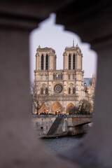 Creative view of Notre-Dame Cathedral in Paris 2