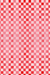 Fond &agrave; motifs carreaux altern&eacute;s carr&eacute;s peint &agrave; l'aquarelle en rouge et rose