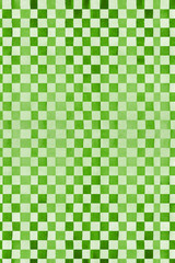 Fond &agrave; motifs carreaux altern&eacute;s carr&eacute;s peint &agrave; l'aquarelle en vert