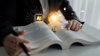 An enterprise AI toolkit for automating business processes. The central processor powers various functions, including data management, chatbot services, and workflow automation. Fermion