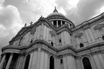 View of St Paul Cathedral. As the seat of the Bishop of London, the cathedral serves as the mother church of the Diocese of London.