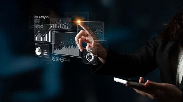 Business data analysis dashboard showing charts, statistics, and performance metrics for decision-making, revenue tracking, and strategic planning in organizations Latch - Powered by Adobe