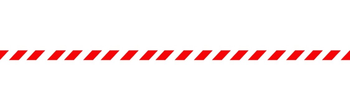 Red and White striped line 