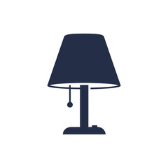 Simple Dark Desk Lamp Illustration.