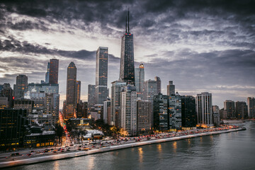 Obraz premium Chicago Illinois Downtown Skyline